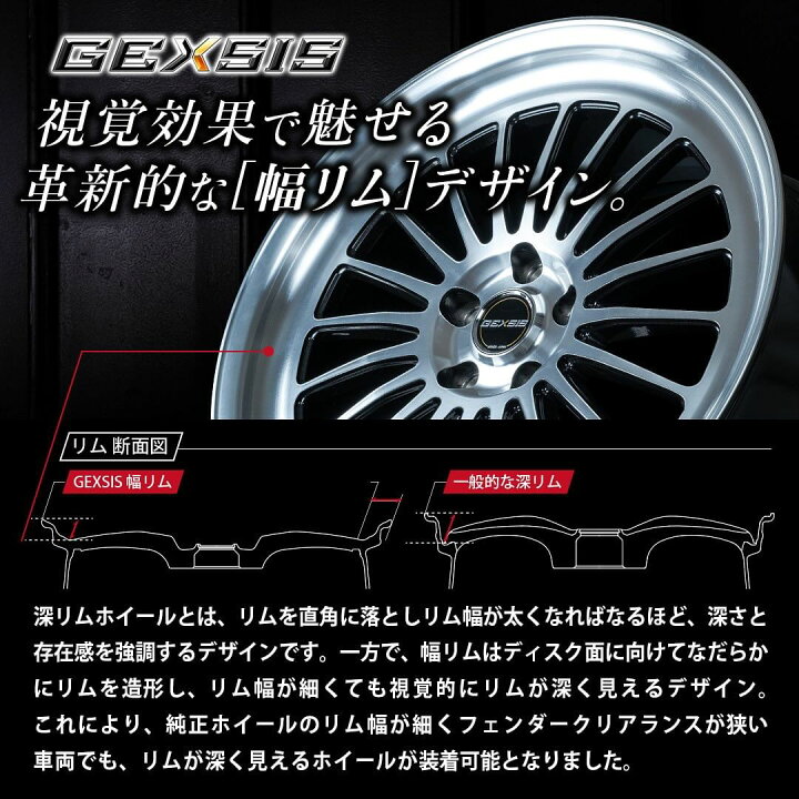 楽天市場】ホイール GEXSIS GF-020 ジェクシス 19インチ 新品 幅リム 