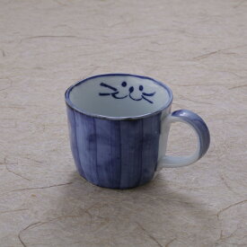 のらや 猫食器 コーヒーカップ（カップのみ） ブルー 美濃焼 猫柄 食器