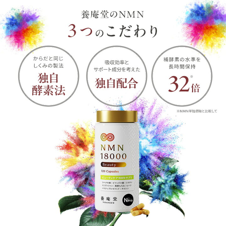 楽天市場】【公式】阿部養庵堂薬品 養庵堂 NMN 18000 Beauty（NMN総量 