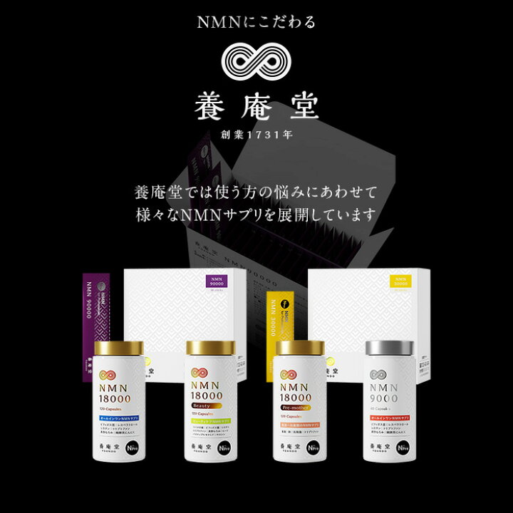 楽天市場】【公式】阿部養庵堂薬品 養庵堂 NMN 18000 Beauty（NMN総量 
