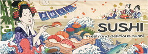  ̂  a 140cm 50cm 7 i  aH SUSHI Japanese Restaurant Ukiyo-e Style G ̕ AR~ CoEh g a _ Ԏd؂ ډB Ɩp Xܗp HX  
