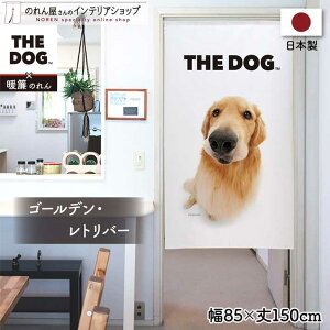 のれん 洋風 犬 いぬ 85cm幅 150cm丈 THE DOG ゴールデン・レトリバー 暖簾 間仕切りカーテン 目隠し タペストリー ポスター ペットグッズ ペットショップ