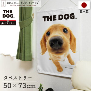 タペストリー 犬 いぬ ポスター 棒 紐付き 50cm幅 73cm丈 THE DOG ダックスフンド 間仕切りカーテン 目隠し ペットグッズ ペットショップ