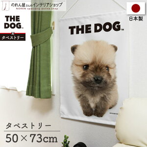 タペストリー 犬 いぬ ポスター 棒 紐付き 50cm幅 73cm丈 THE DOG ポメラニアン 間仕切りカーテン 目隠し ペットグッズ ペットショップ