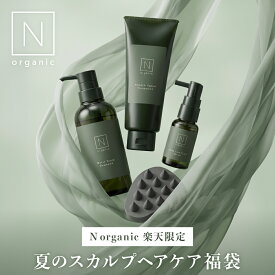 【限定1000個だけ】 N organic ヘアケア福袋 ボリュームあるふんわり前髪へ モイスト スカルプ シャンプー トリートメント セラム スカルプブラシ セット | ヘア ケア 頭皮エッセンス 頭皮ケア | nオーガニック エヌオーガニック