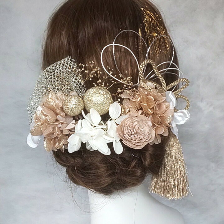 楽天市場 成人式 髪飾り 水引 ヘッドドレス ドライフラワー ウェディング 花嫁 ウエディング ブライダル 髪飾り 造花 結婚式 海外挙式 前撮り 花飾り ヘアアクセ ヘアアクセサリー 小花 カラー ドレス ゴール シルバー おしゃれ 人気 Happy Flower Veronica