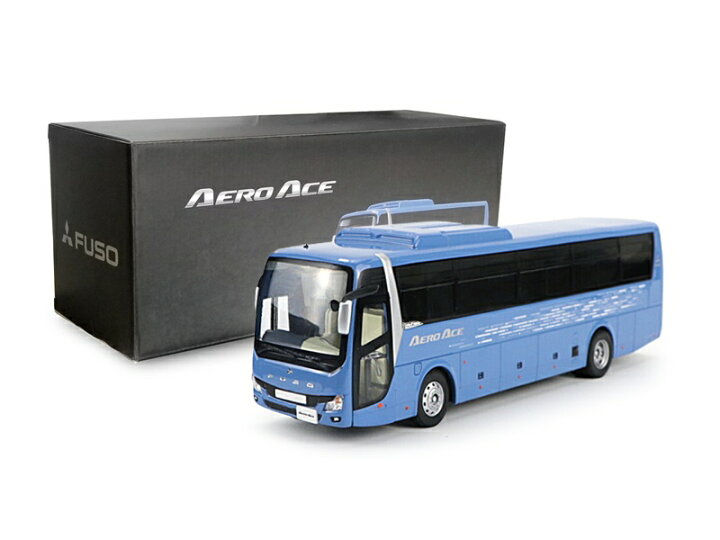 楽天市場】三菱ふそう エアロエース バス ミニカー ブルー 1/43  