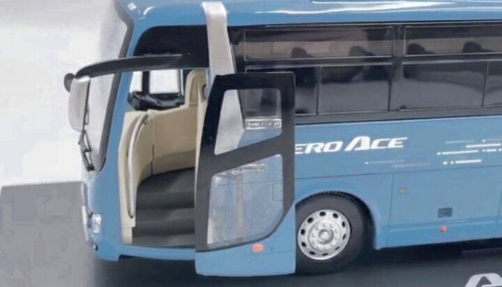 楽天市場】三菱ふそう エアロエース バス ミニカー ブルー 1/43 