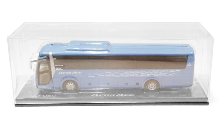 楽天市場】三菱ふそう エアロエース バス ミニカー ブルー 1/43  