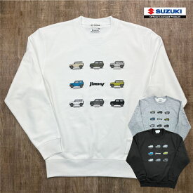 【順次発送】2302SZ02-52 スズキ 裏毛ジムニーマルチプリントスウェットシャツ