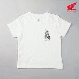 【順次発送】半袖Tシャツ ホンダ スーパーカブ 2301HD01-22C カブラッピーワンポイントT (キッズ) 100 110 120 130 ホワイト 版権元商品化許諾取得済【お届け日指定不可】