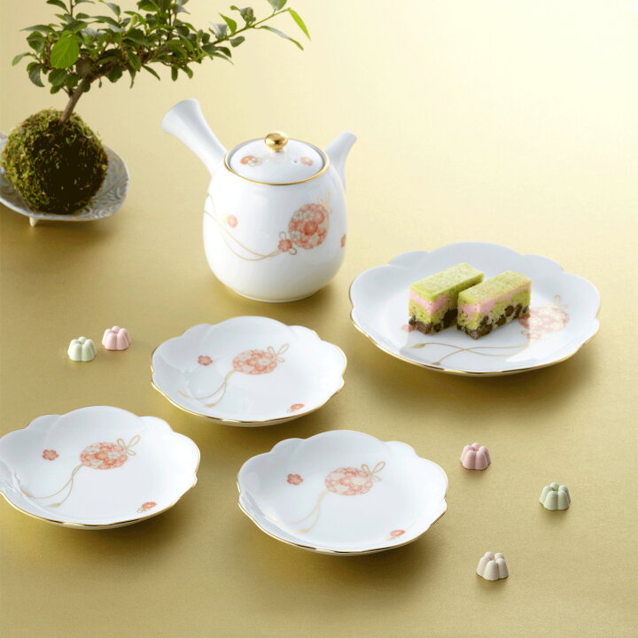 楽天市場】30%OFF□特別価格□大倉陶園 花毬 小皿揃（5枚） ( ギフト 