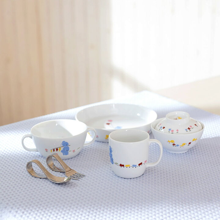 楽天市場】ノリタケ ファミリア子供食器NR 食器セットF(ブルー)(磁器 