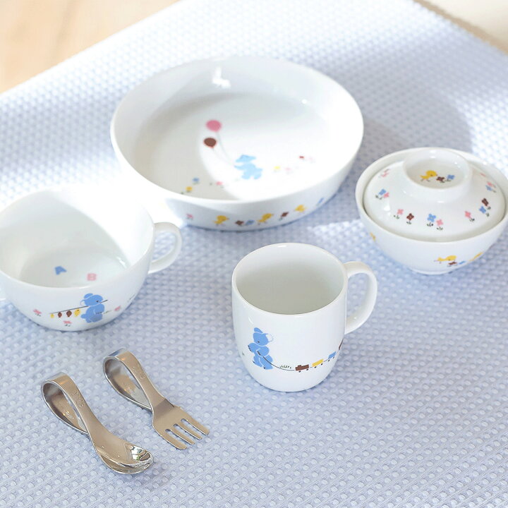楽天市場】ノリタケ ファミリア子供食器NR 食器セットF(ブルー)(磁器 