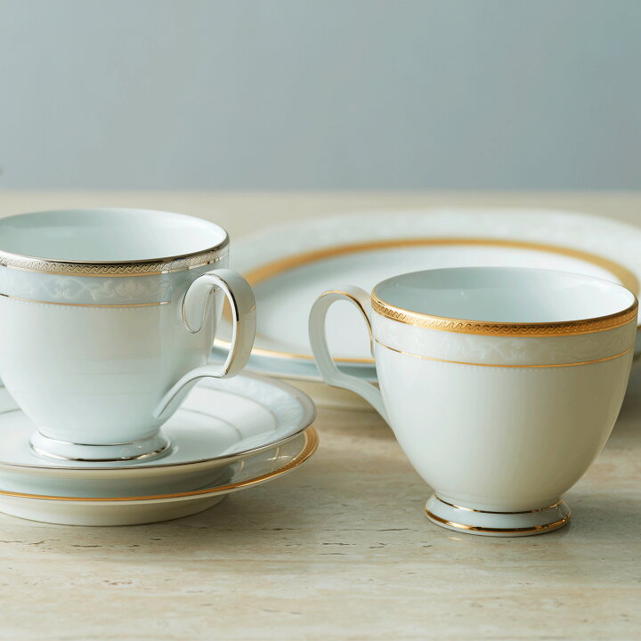 楽天市場】ノリタケ 食器 ハンプシャーゴールド カップ＆ソーサー(5客 