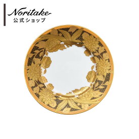ノリタケ オマージュ コレクション 19cmプレート(橙絵花鳥文) ( 食器 軽い食器 ギフトボックス入り デザート皿 パン皿 サラダ皿 誕生日・記念日 母の日 父の日 長寿祝い 記念品・景品 ゴールド おしゃれ プレゼント お祝い