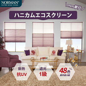【P3倍・最大12000円クーポンOFF配布中！】断熱 遮熱 1ミリでオーダー 遮光 ハニカムエコスクリーン 上下開閉 コードレス ハニカムエコスクリーン カーテンレール 取り付け可 2層 ハニカム ブラインド 和紙 プリーツスクリーン ツイン 保温 カーテン 賃貸 ノーマン 北歐