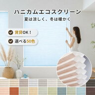 ハニカムエコスクリーン ダブルセル 高断熱 遮熱 保温 賃貸OK カーテンレール取付 穴あけ不要 1mm単位オ…
