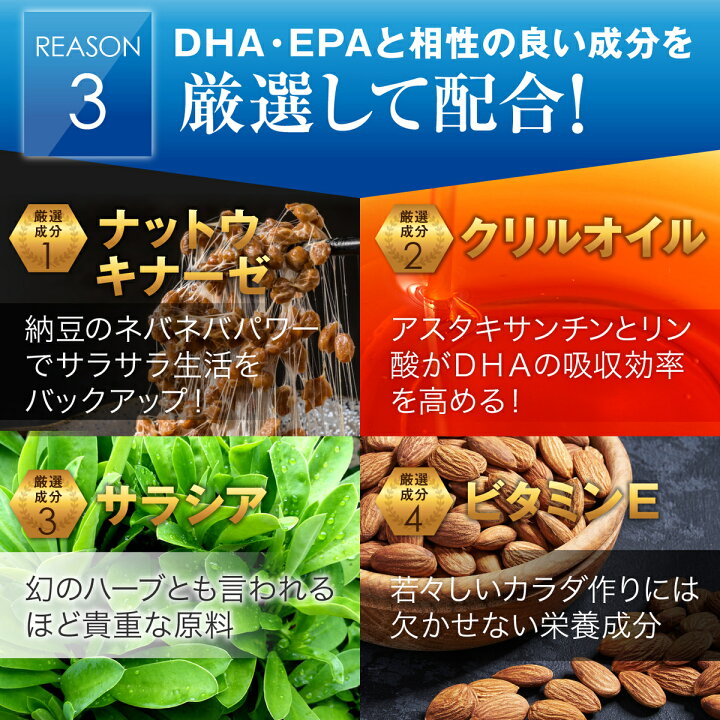 楽天市場】【3個セット】DHA EPA サプリメント サプリ dha＋epa DHA 