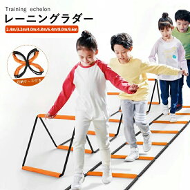トレーニングラダー キッズフィットネス用 5m 4m 7m 8m はしごとロープセット トレーニング ラダートレーニング サッカー 陸上 瞬発力 持ち運び 軽量 練習用品 小学生 子供 初心者 バスケットボール フットボール