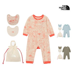 V THE NORTH FACE UEm[XEtFCX xr[ OX[u p[X Ah 2P ru BABY L/S ROMPERS & 2P BIB p[X X^C NTB82402 xr[