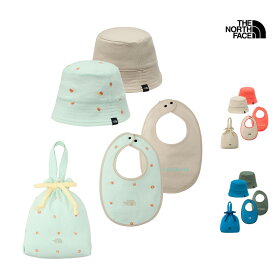 THE NORTH FACE ザ・ノース・フェイス NNB02610 ベビー ハット ＆ ビブ セット BABY HAT & BIB SET ベビー 赤ちゃん 男の子 女の子 帽子 ハット スタイ アウトドア 普段使い 巾着付き オーガニックコットン 綿 リバーシブル 26ss 春夏 新作