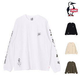 【対象商品】 セール SALE チャムス CHUMS CH01-2790 守矢努 ロングスリーブ Tシャツ 守矢努 L/S T-SHIRT メンズ 男性 Tシャツ トップス 長袖 ロンT カットソー アウトドア キャンプ 旅行 フェス オーバーサイズ カジュアル 袖プリント綿 コットン 26ss 春夏 新作