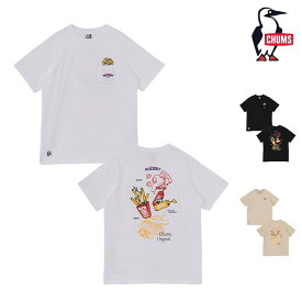 【対象商品】 CHUMS チャムス CH01-2715 アンチ バグ ファスト フード ポケット Tシャツ ANTI-BUG FAST FOOD POCKET T-SHIRT メンズ 男性 Tシャツ 半袖 トップス カットソー アウトドア キャンプ フェス カジュアル 虫よけ 防虫 綿 コットン 26ss 春夏 新作