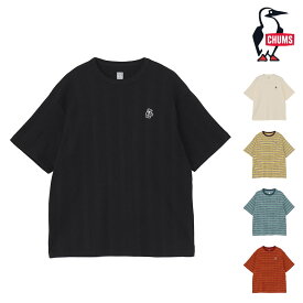 【対象商品】 CHUMS チャムス CH01-2733 ストレータム リブ Tシャツ STRATUM RIB T-SHIRT メンズ 男性 Tシャツ 半袖 トップス カットソー アウトドア キャンプ 登山 トレッキング 旅行 フェス オーバーサイズ シンプル カジュアル 綿 テレコ 26ss 春夏 新作