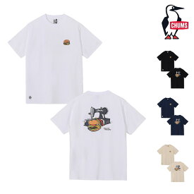 【対象商品】 セール SALE CHUMS チャムス CH01-2740 ハンドメイド ハンバーガー Tシャツ HANDMADE HAMBURGER T-SHIRT メンズ 男性 Tシャツ 半袖 トップス カットソー アウトドア キャンプ フェス 通学 綿 コットン 100％ カジュアル バックプリント 刺繍 26ss 春夏