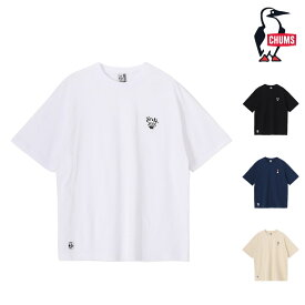 【対象商品】 CHUMS チャムス CH01-2745 チャムス エンブロイダリー Tシャツ CHUMS EMBROIDERY T-SHIRT メンズ 男性 Tシャツ 半袖 トップス カットソー フェス 通学 オーバーサイズ 綿 コットン 100％ カジュアル シンプル ワンポイント 刺繍 26ss 春夏 新作