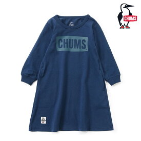 セール SALE チャムス CHUMS CH21-1295 キッズ チャムス ロゴ ブラッシュド ロングスリーブ Tドレス KIDS CHUMS LOGO BRUSHED L/S T-DRESS Tシャツ ワンピース キッズ