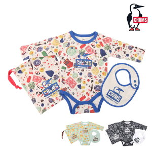 25-26 H~V `X CHUMS CH27-1040 xr[ p^[h OX[u Mtg Zbg BABY PATTERNED L/S GIFT SET p[X X^C xr[