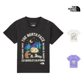 2024 春夏 新作 ノースフェイス THE NORTH FACE ベビー ショートスリーブ ルミナス キャンプ グラフィック ティー BABY S/S LUMINOUS CAMP GRAPHIC TEE Tシャツ トップス NTB32472 ベビー