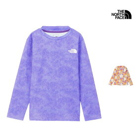 2024 春夏 新作 ノースフェイス THE NORTH FACE キッズ ノベルティー ロングスリーブ サンシェード ティー KIDS NOVELTY L/S SUNSHADE TEE ラッシュガード Tシャツ NTJ12443 キッズ