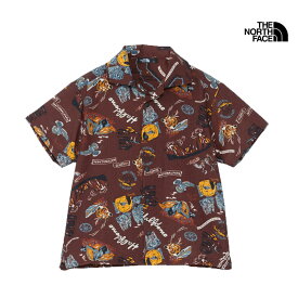 2024 春夏 新作 ノースフェイス THE NORTH FACE キッズ ショートスリーブ アロハ ベント シャツ KIDS S/S ALOHA VENT SHIRT シャツ トップス NRJ22339 キッズ