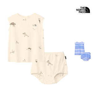 yP5{ 4 20F00`z Z[ SALE UEm[XEtFCX THE NORTH FACE xr[ g u[Y t`X[u s[X & u}[ BABY LITTLE BREEZE F/S ONEPIECE & BLOOMERS ZbgAbv ㉺Zbg 