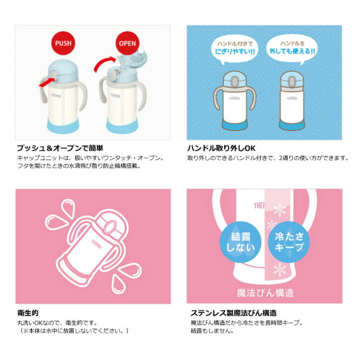 楽天市場 名入れ サーモス 水筒 ベビー ストロー マグ ボトル 真空断熱 まほうびん かわいい 水筒 赤ちゃん 誕生 プレゼント マイボトル プチギフト Thermos 名入れギフト 熱中症対策 ノースマート