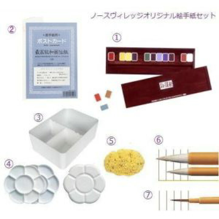 楽天市場 絵手紙セット ホルベイン新顔彩14色と絵手紙道具のノースヴィレッジオリジナルセット 趣味と画材のノースヴィレッジ