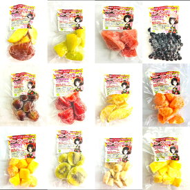 【KIMONO FRUITS】冷凍フルーツ　12種類セット　100g×12　国産冷凍フルーツ8種類　+　海外産冷凍フルーツ4種類