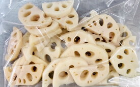 【KIMONO VEGETABLE】冷凍レンコンスライス　200g　徳島産（国産）（ハーフカット）　冷凍れんこん　 無漂白品　冷凍野菜