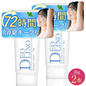 【公式正規品はこちらのみ】お買い得 2個セット DEOLINO(デオリノ） 薬用デオドラントクリーム 制汗クリーム 臭いケア 無臭 ワキガ わきが におい 匂い 臭い 体臭 脇汗 汗 制汗剤 制汗 クリーム 30g 薬用 医薬部外品 送料無料