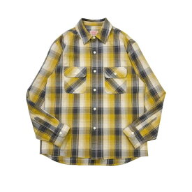 BIG MIKE ビッグマイク Heavy Flannel Shirts ヘビーフランネルシャツ 102535103 YEL×GRY×OFF （イエロー×グレー×オフ）