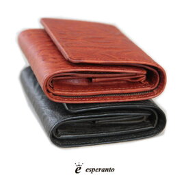 esperanto エスペラント お財布　高級レザー”エスペラントレザー”（イタリア）コンパクトウォレット　COMPACT WALLET コンパクトウォレット ESP-6320 CAMEL BLACK