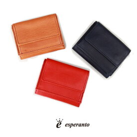 【esperanto エスペラント】超コンパクトウォレット ESP-6549 COMPACT WALLET NEWYORK ニューヨークレザー メイン財布 キャメル・レッド・ネイビー