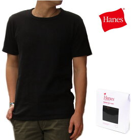 ヘインズ プレミアムジャパンフィット クルーネックリブTシャツ 20SS PREMIUM Japan Fit HM1-R001 Hanes オリジナルBOX付属 高級ライン BLACK ブラック
