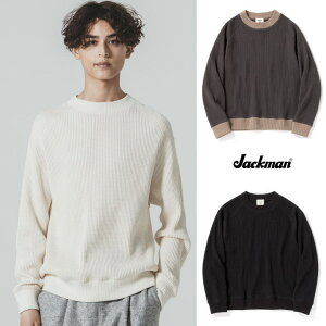 JM7200 Jackman �W���b�N�}�� WaffleMidneck Ivory (�A�C�{���[�j Ink Black ×Sepia (�C���N�u���b�N×�Z�s�A�jBlack (�u���b�N �j ���b�t�� �~�b�h�l�b�N �J�b�g�\�[�@�r�b�O���b�t�� MADE IN JAPAN �����Y�E���f