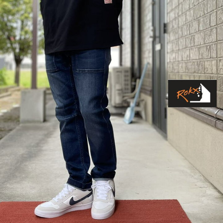 楽天市場】Rokx ロックス DENIM FATIGUE PANT デニムファティーグ 