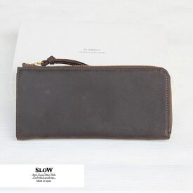 SLOW スロウ :L Zip long wallet クーズー ロングウォレット　333S81l BLACK ブラック　財布　本革