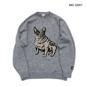 TES �e�X TES VINTAGE BUHI JQ CREWNECK ���B���e�[�W�@�u�q�@�W���K�[�h�@�N���[�l�b�N �j�b�g�@�Z�[�^�[�@Chacoal �`���R�[�� MixGray�@�~�b�N�X�O���[ 24774310